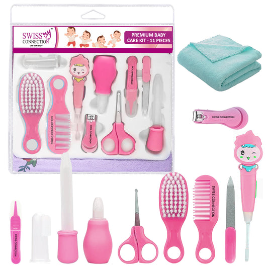 Swiss Connection Baby Grooming Care Kit Pink - (Pack of 11)