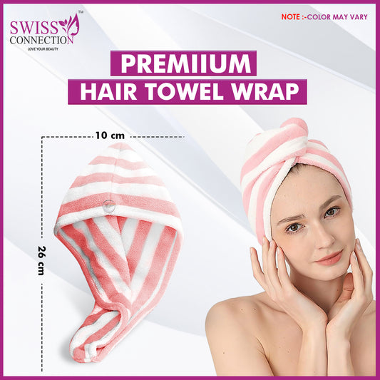 Swiss Connection Microfiber Hair Towel Wrap