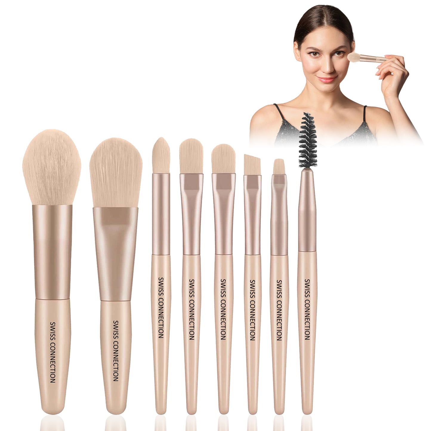 Swiss Connection 8Pcs Makeup Brush Set